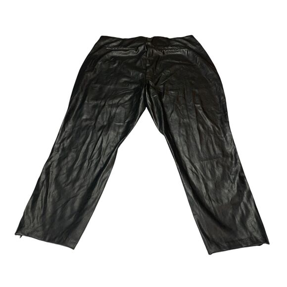 Old Navy Faux Leather Pants Womens Size 20 Black Extra High Rise Skinny Leg - Picture 2 of 16